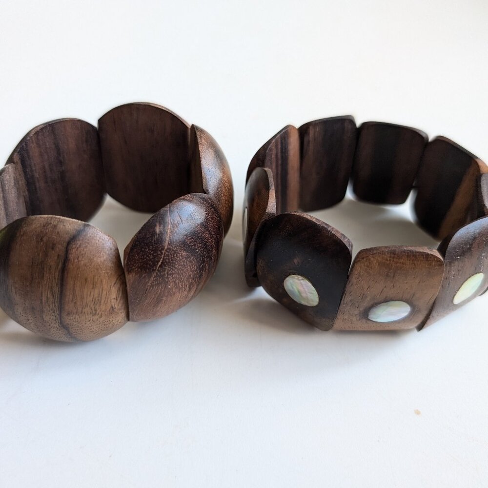 Bracelets - Brown - Wood